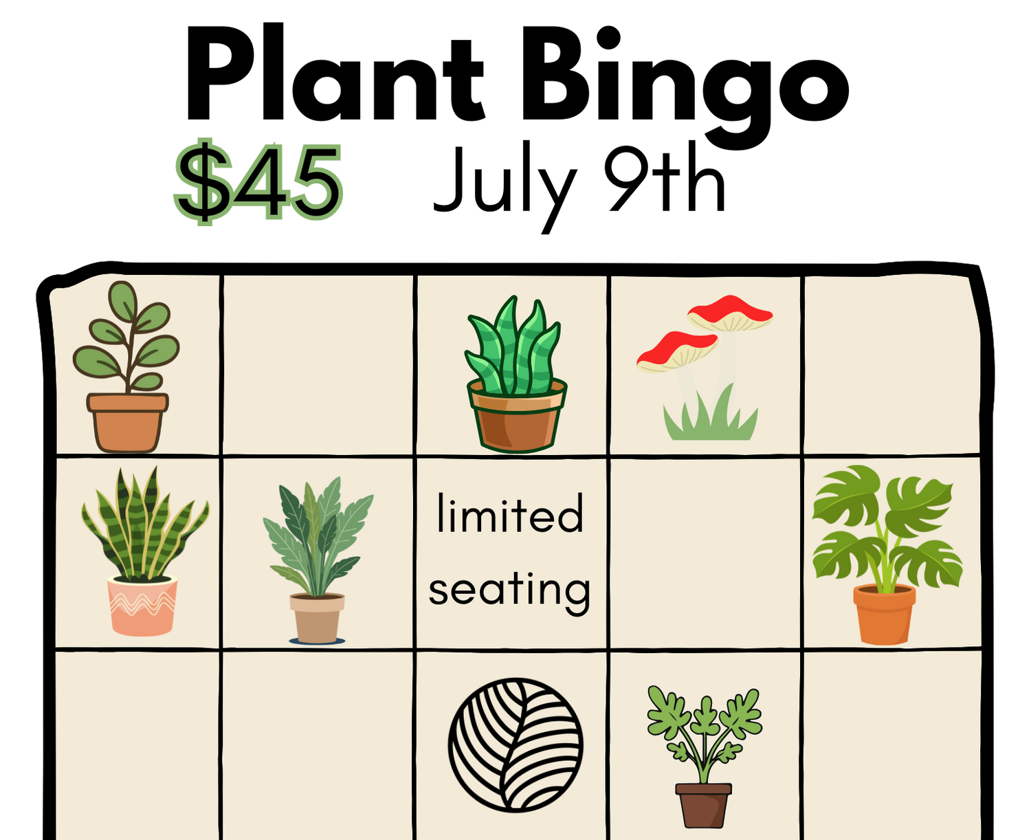Plant BINGO Night - JULY 9TH