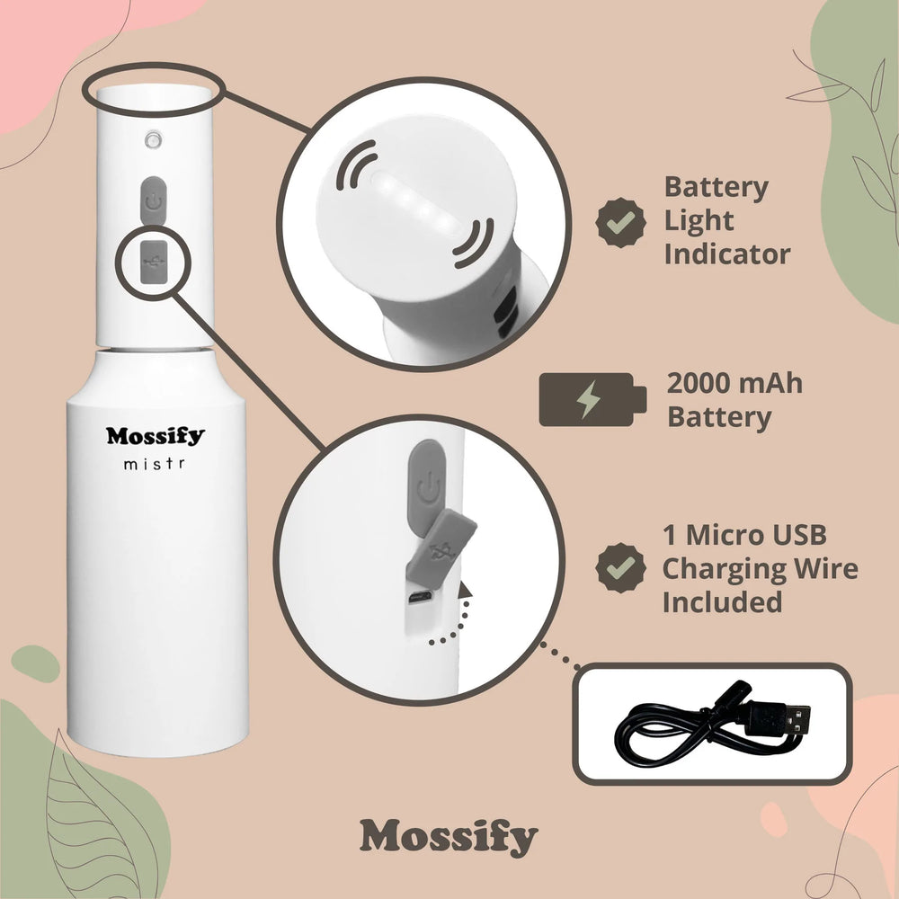 
                  
                    *Mossify mistr - Automatic Continuous Water Mister - Rechargeable Water Mister for Plants
                  
                