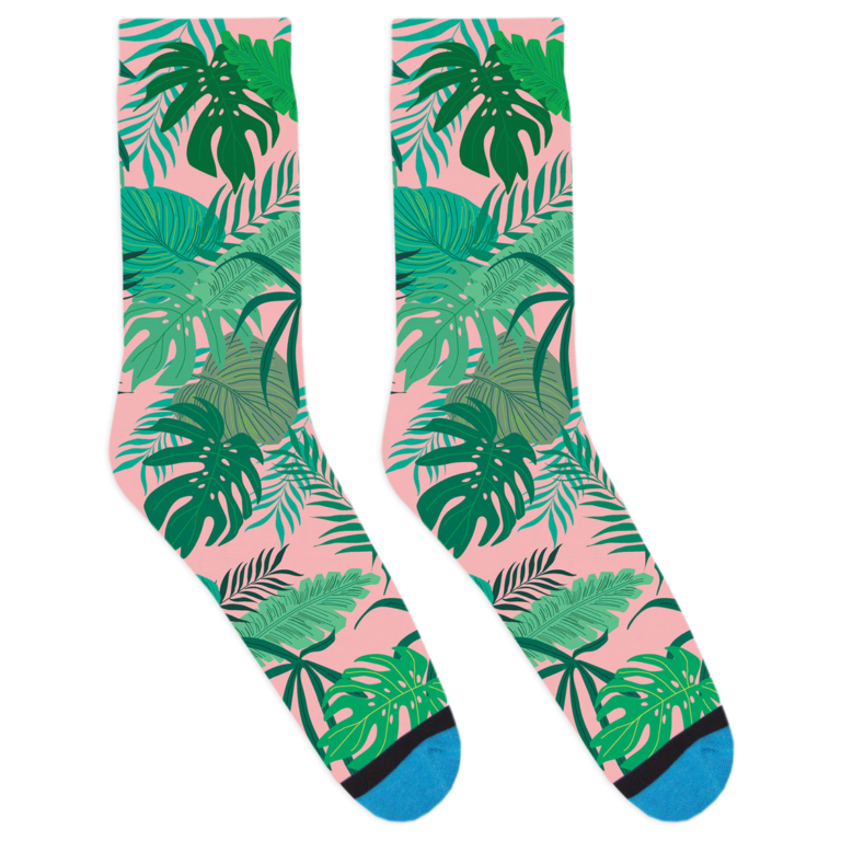 Pink Palm Socks