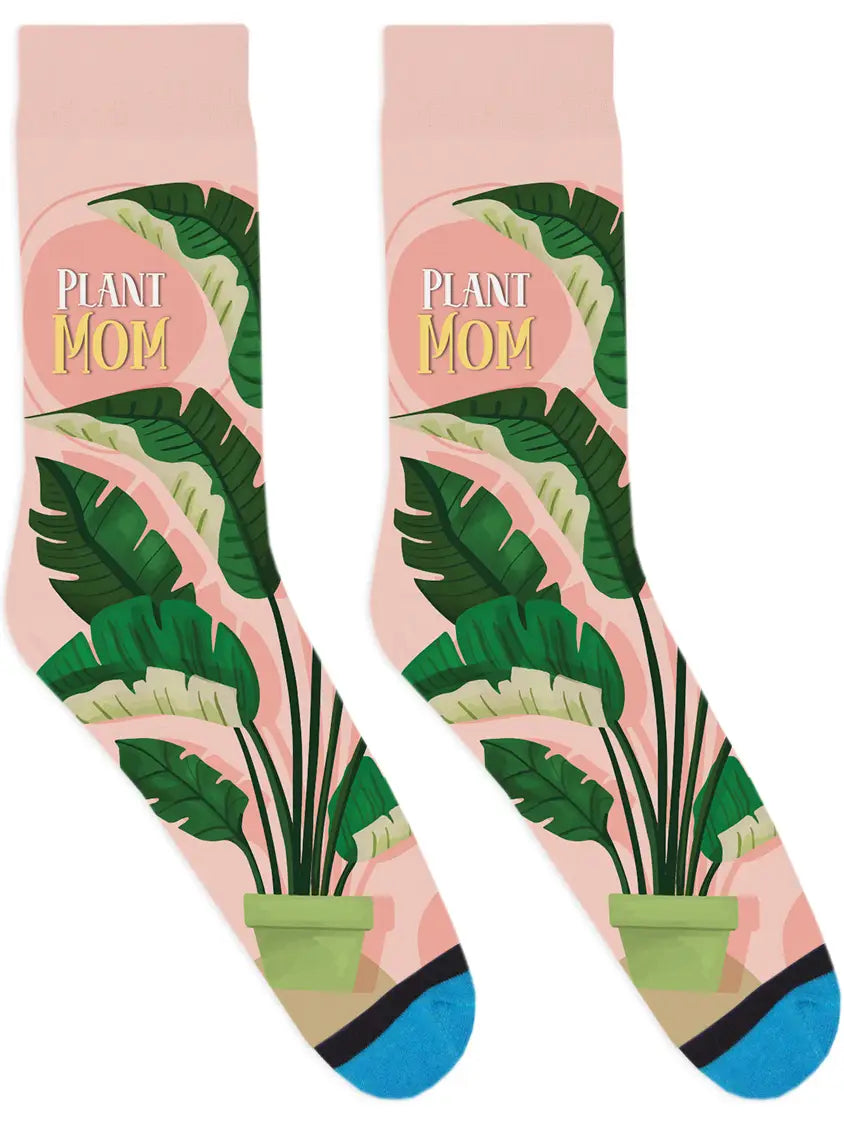 Plant Mom Pink Socks