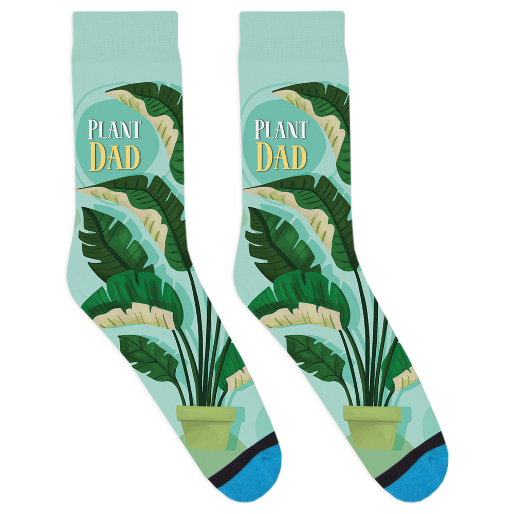 Plant Dad Teal Socks